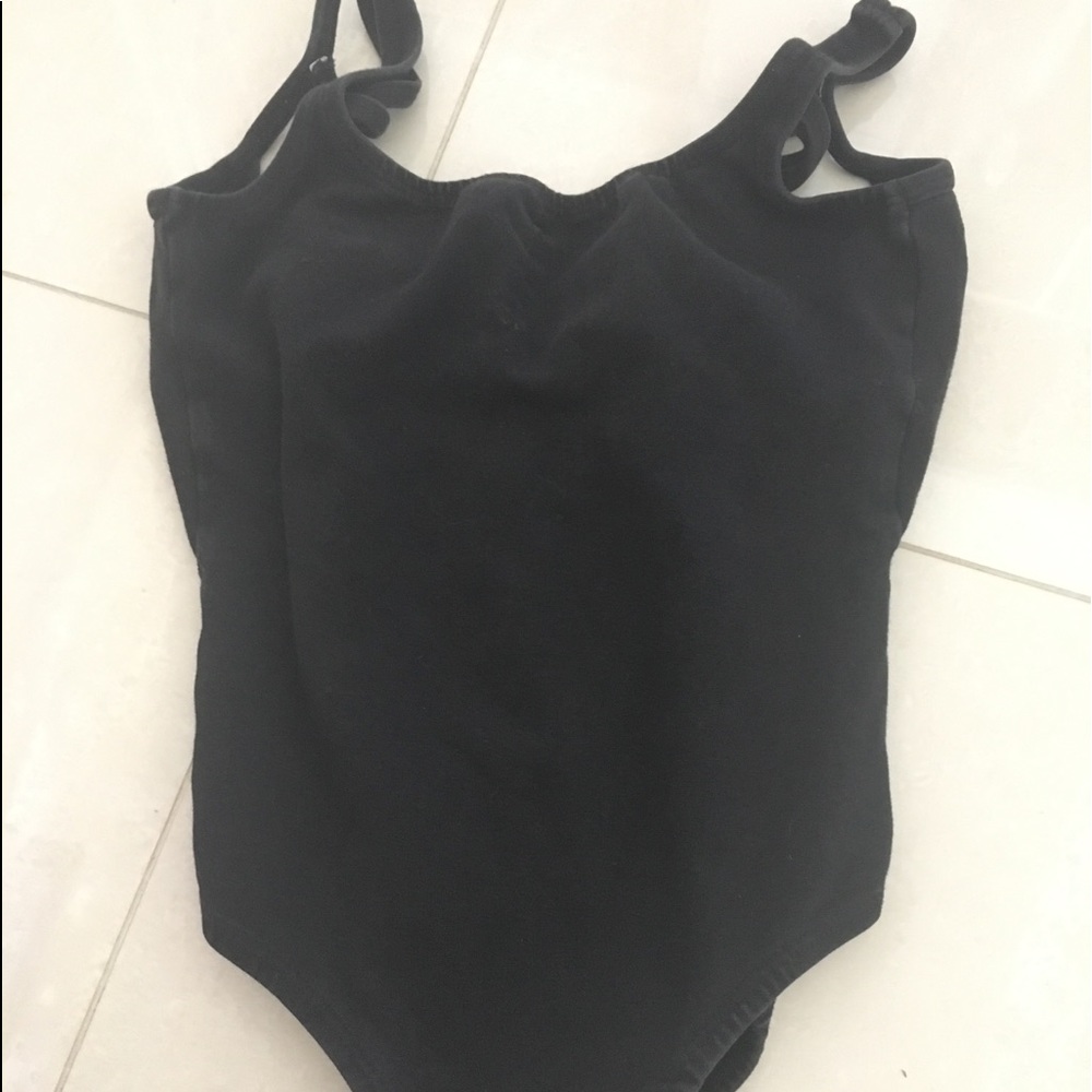 Coil-strap Black Bodysuit